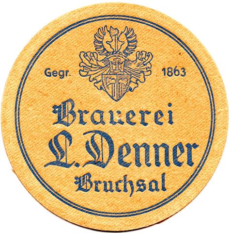 bruchsal ka-bw denner rund 1a (215-gegr 1863-blau)
